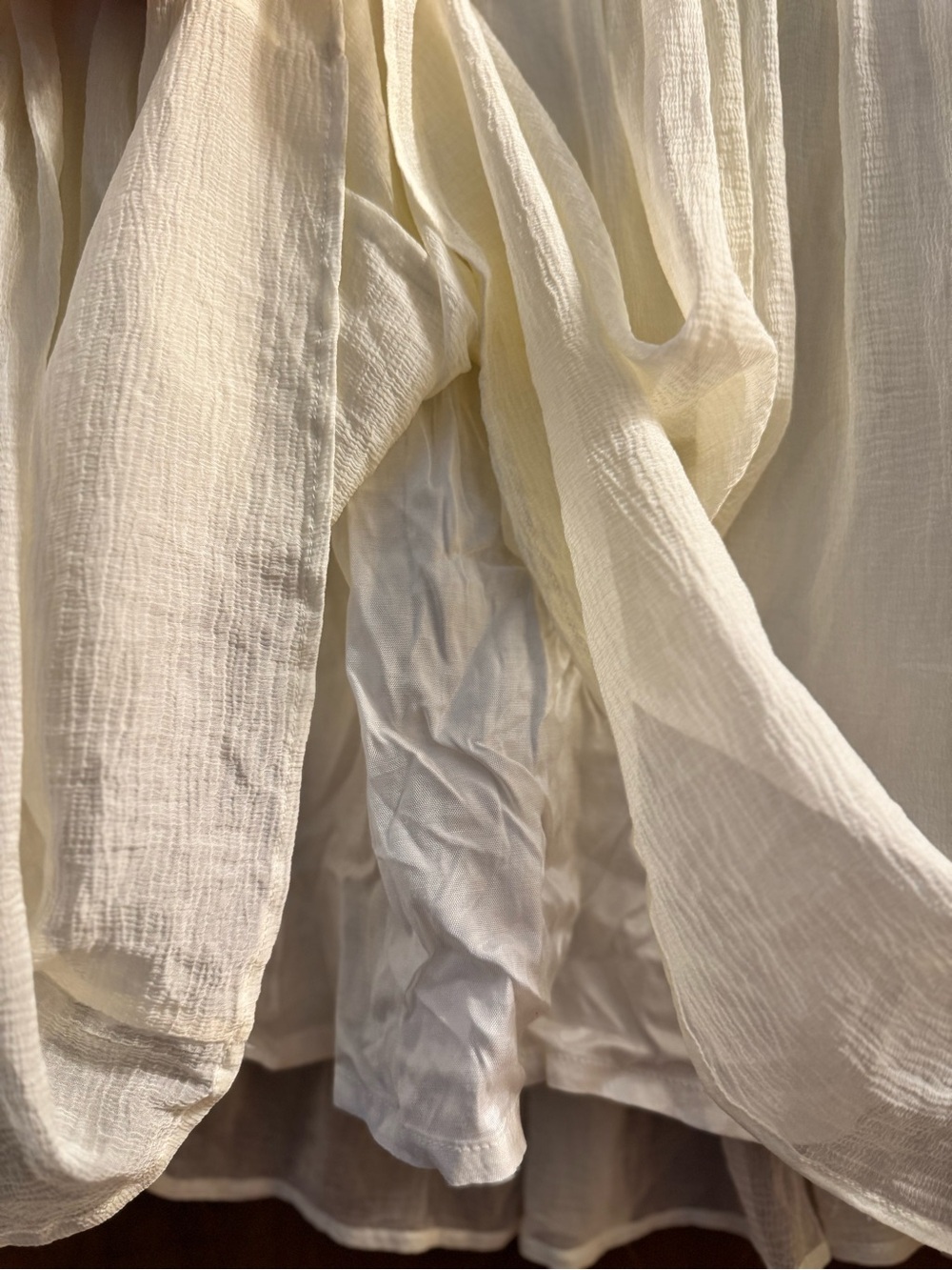 Free People Ivory Lace-Trim Long Sleeve Boho Dress - Picture 6 of 6